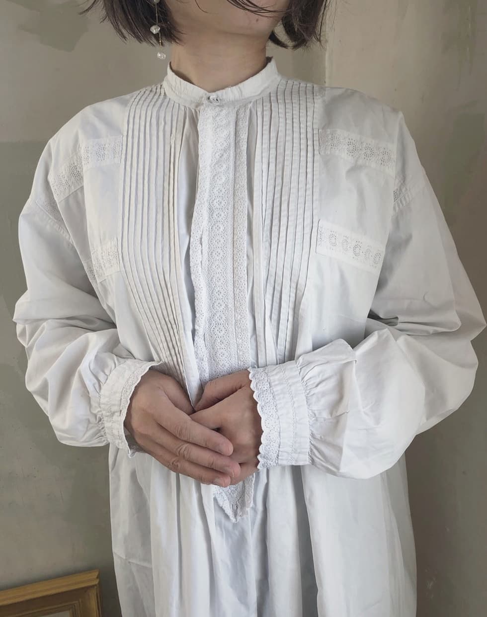 アンティークヴィクトリアンナイトドレス アンティークレースワンピース