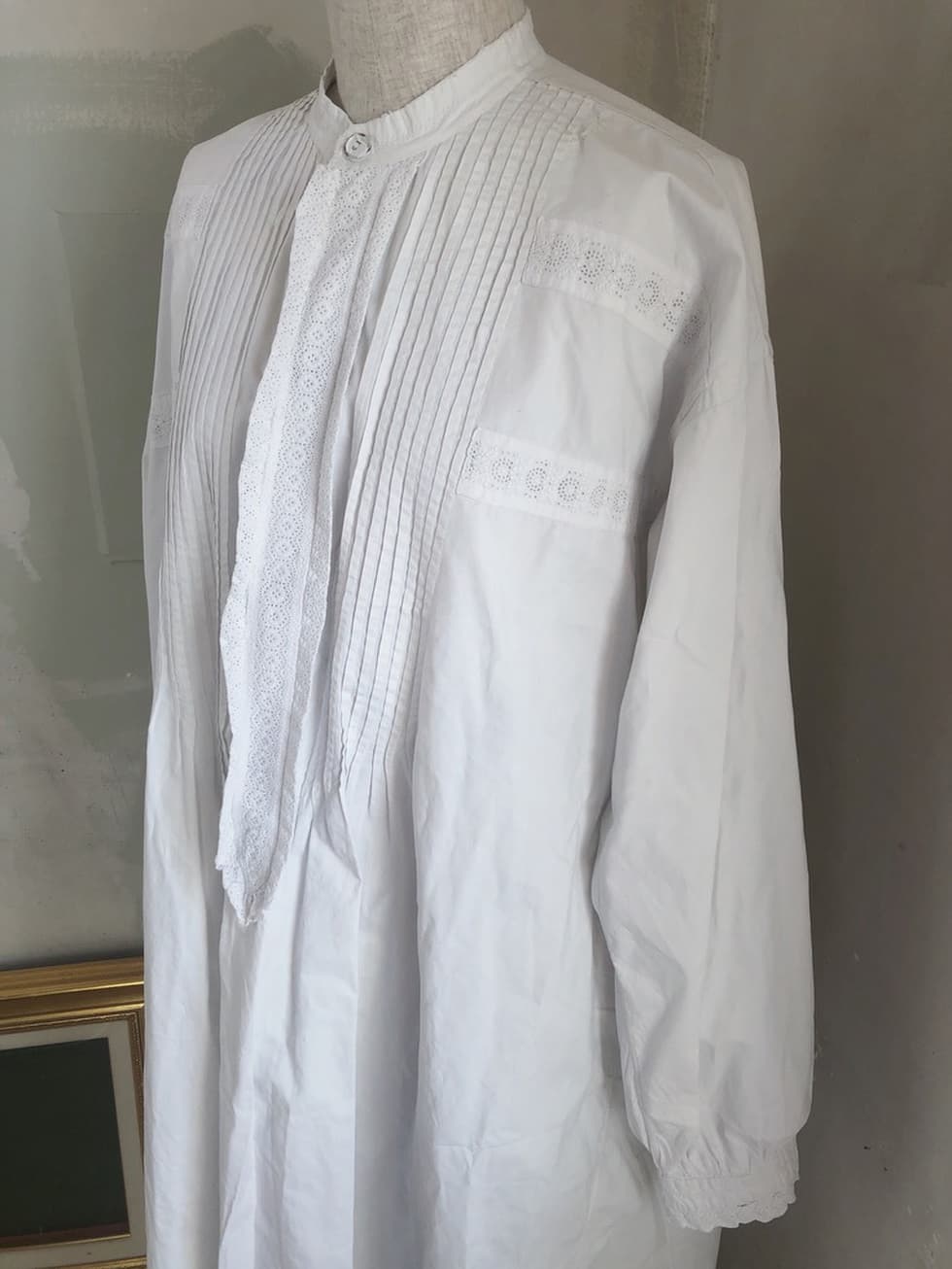 アンティークヴィクトリアンナイトドレス　アンティークレースワンピース