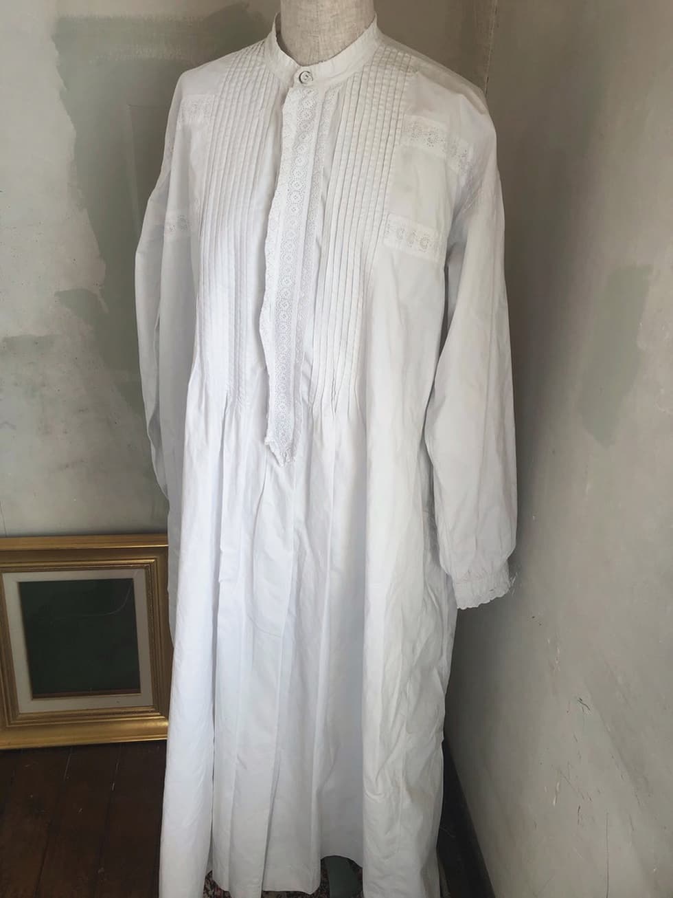 アンティークヴィクトリアンナイトドレス　アンティークレースワンピース