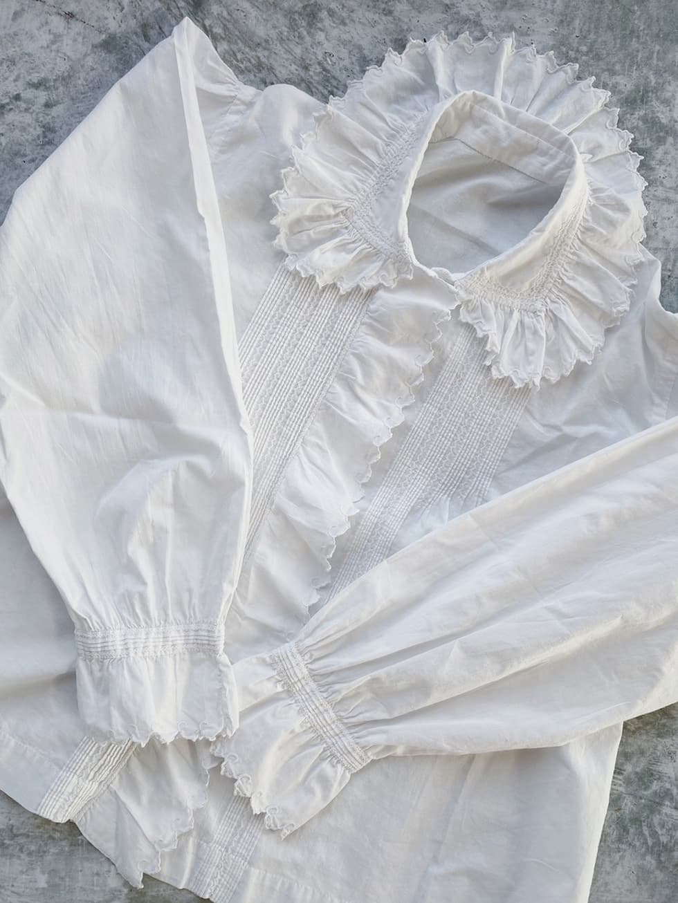 フランスアンティークコットンブラウス