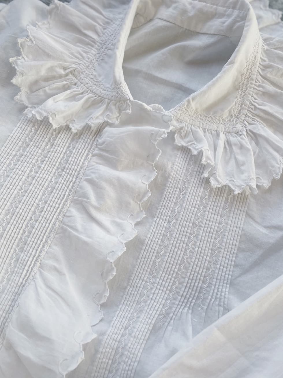 フランスアンティークコットンブラウス