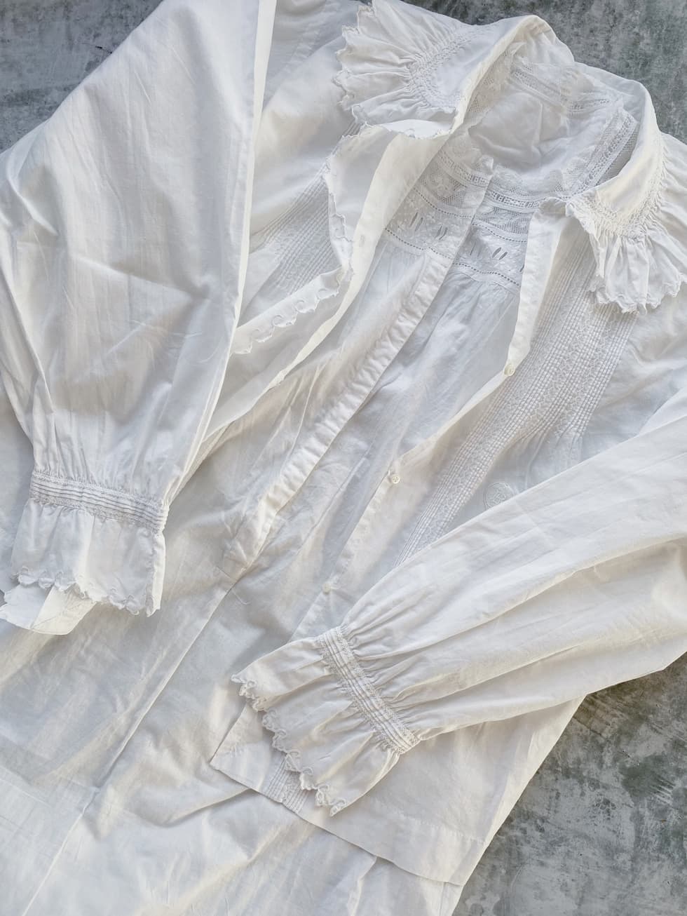 フランスアンティークコットンブラウス