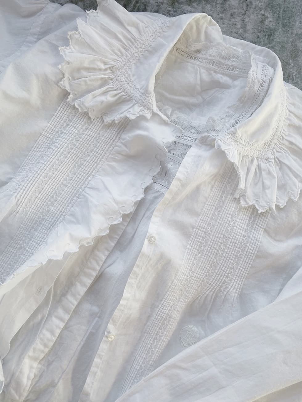 フランスアンティークコットンブラウス