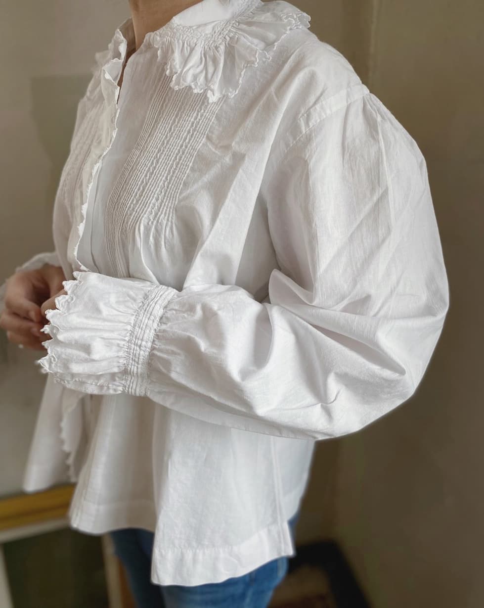 フランスアンティークコットンブラウス