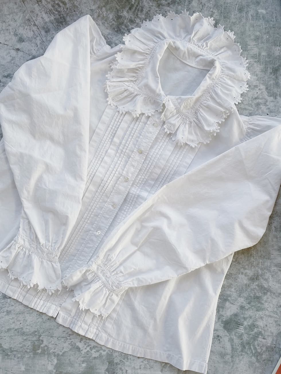 フランスアンティークコットンブラウス