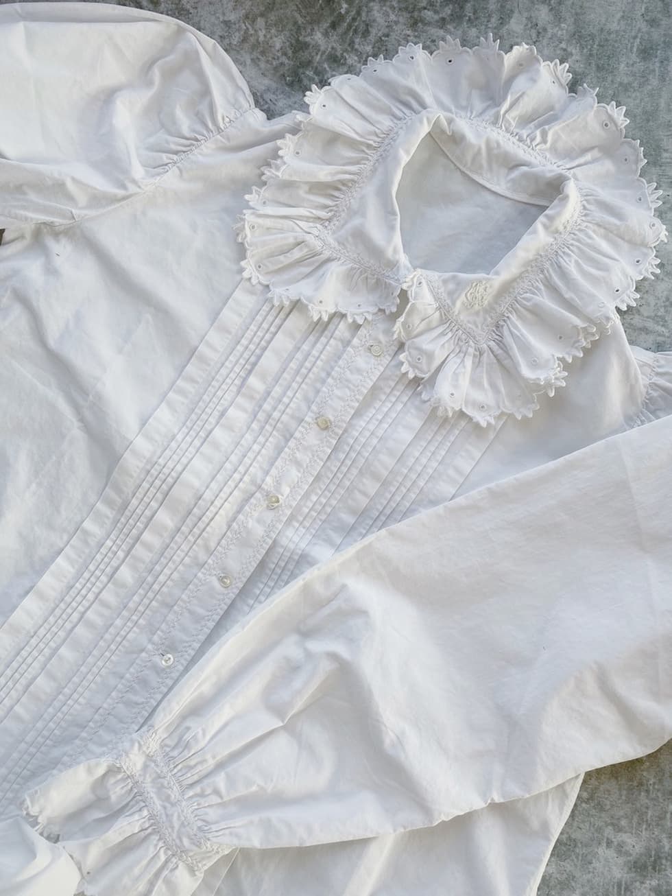 フランスアンティークコットンブラウス