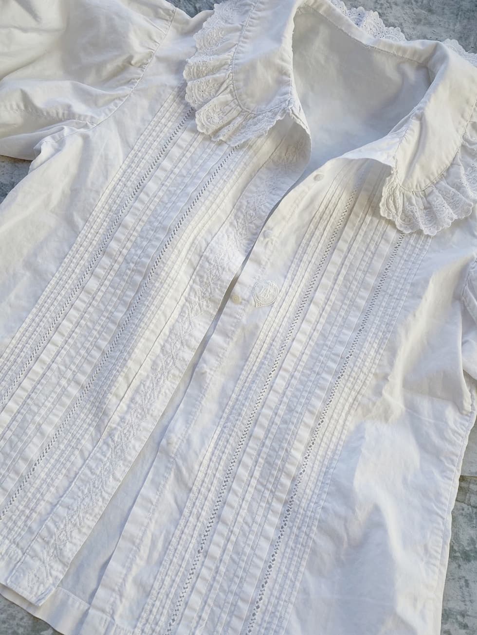 フランスアンティークコットンブラウス