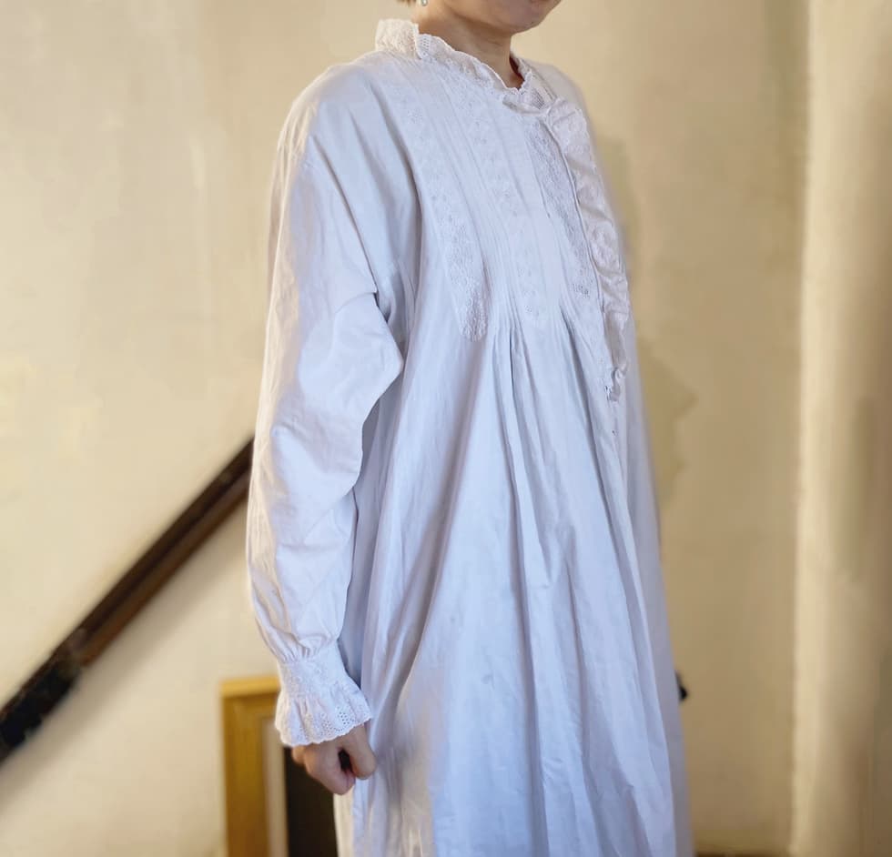 アンティークピンタックフリルワンピース