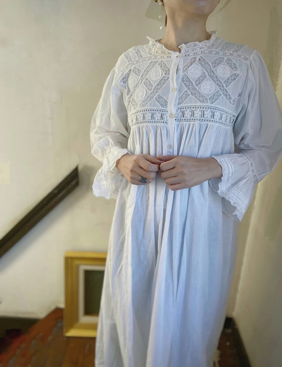 アンティークレースワンピース ヴィクトリアンナイトドレス