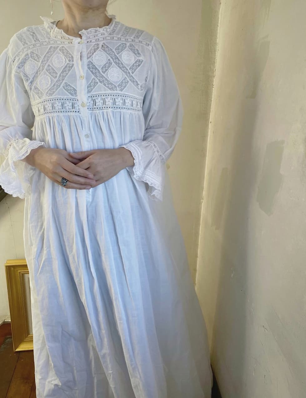 アンティークレースワンピース ヴィクトリアンナイトドレス