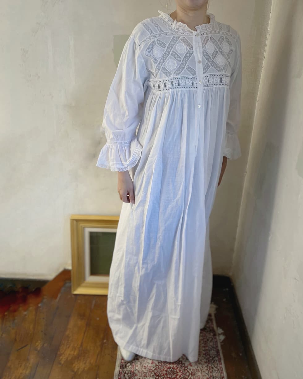 アンティークレースワンピース ヴィクトリアンナイトドレス