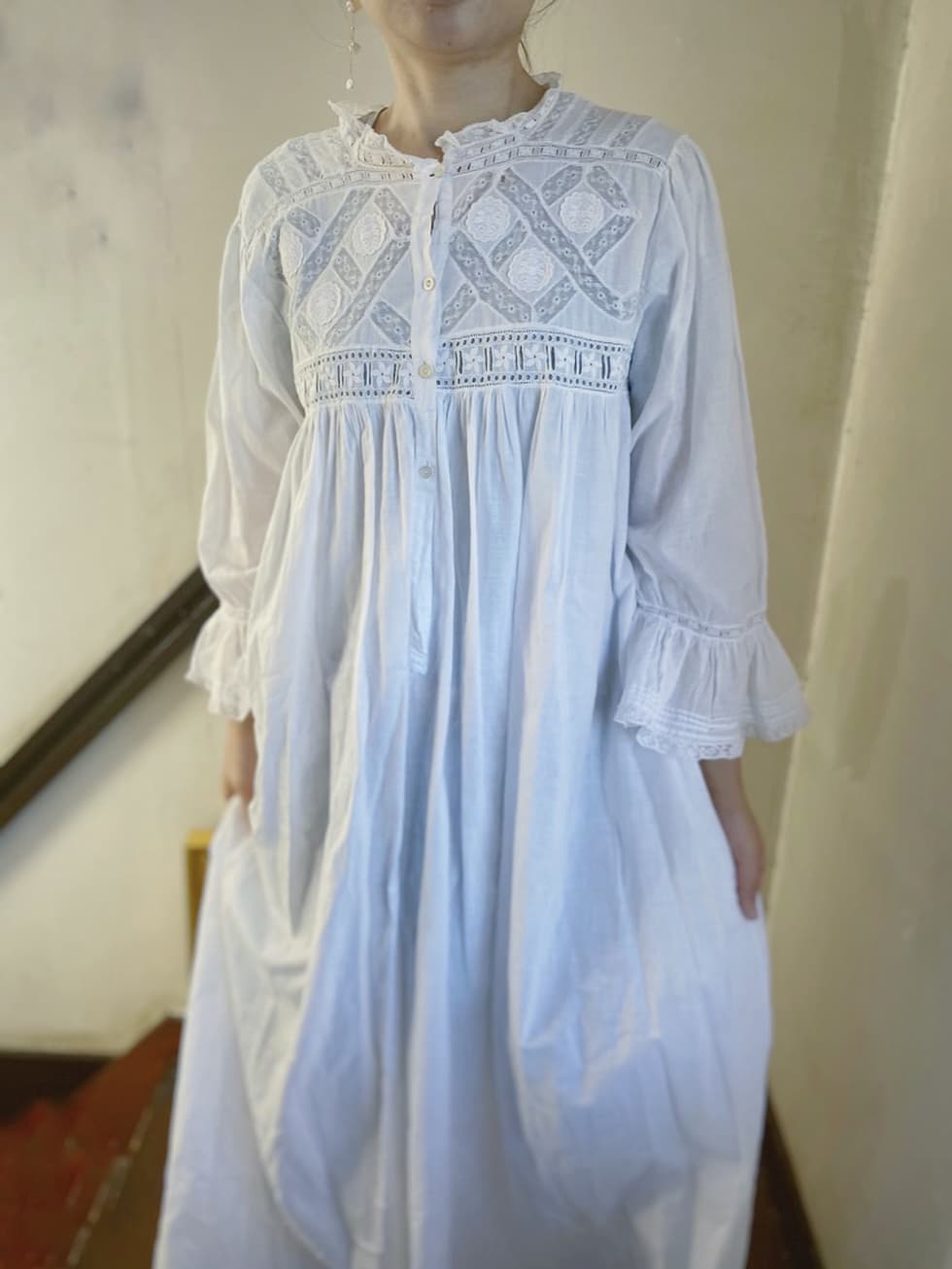 アンティークレースワンピース ヴィクトリアンナイトドレス