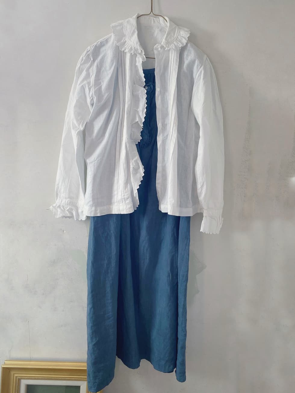 フランスアンティークコットンブラウス