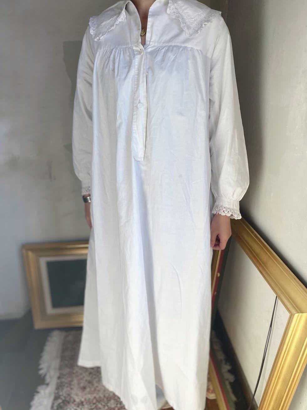 イギリスアンティークレースワンピース