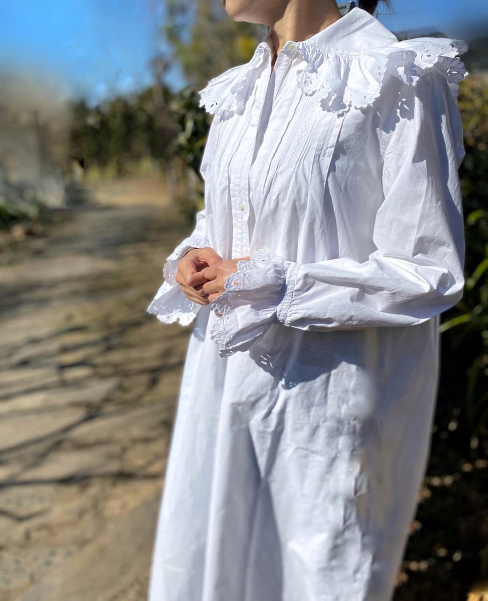 フランスアンティークレースワンピース