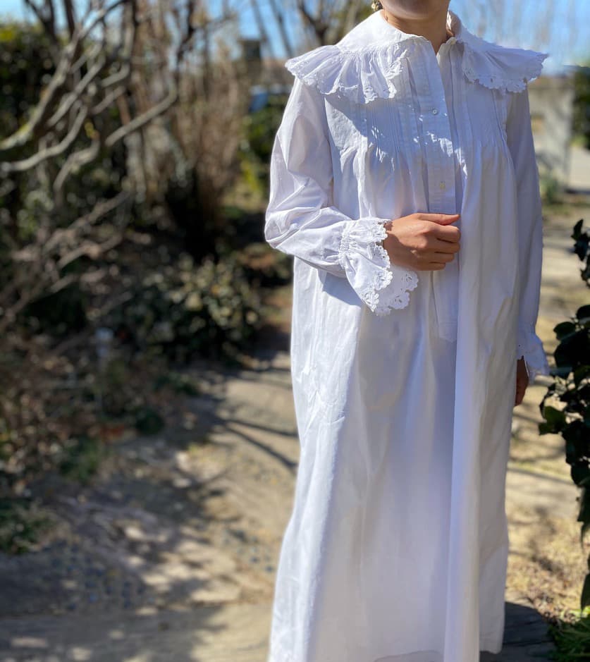 フランスアンティークレースワンピース