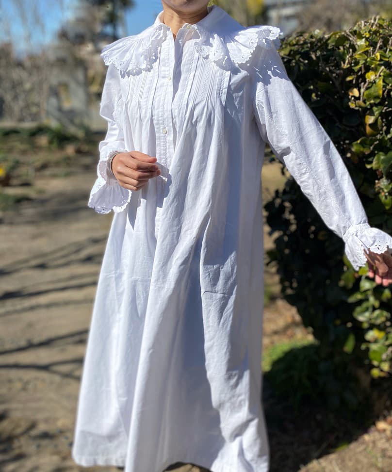 フランスアンティークレースワンピース