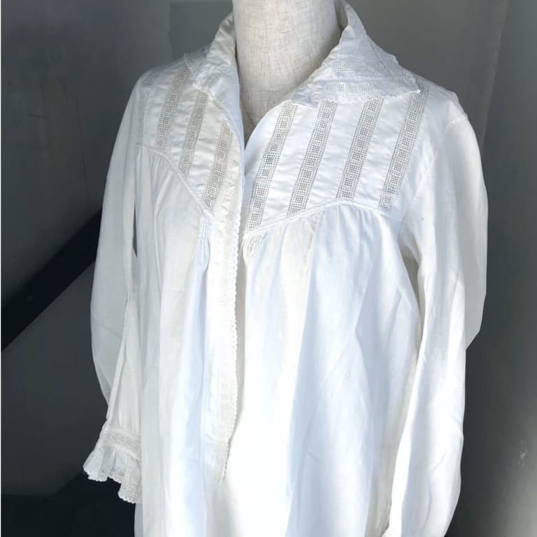 イギリス アンティーク レース 刺繍ワンピース｜dewlilly