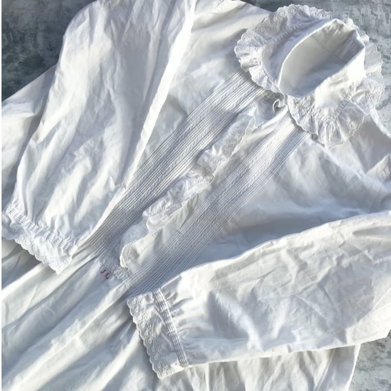 フランス アンティーク レース ワンピース｜dewlilly