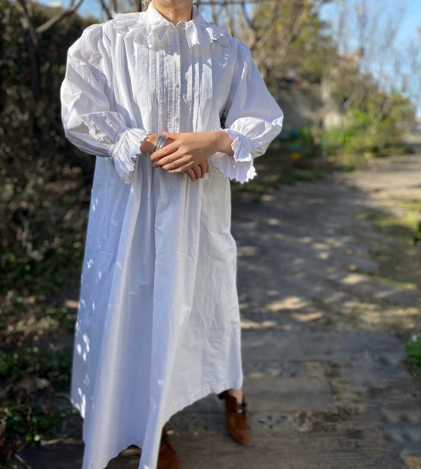 フランスアンティークレースワンピース