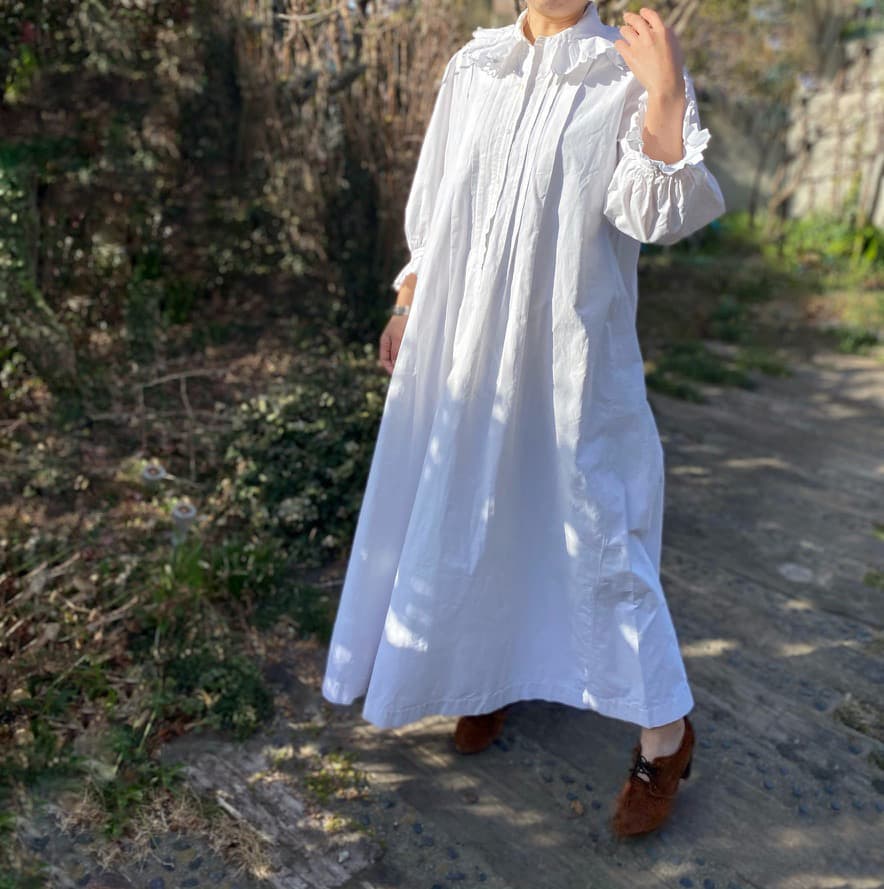 フランスアンティークレースワンピース