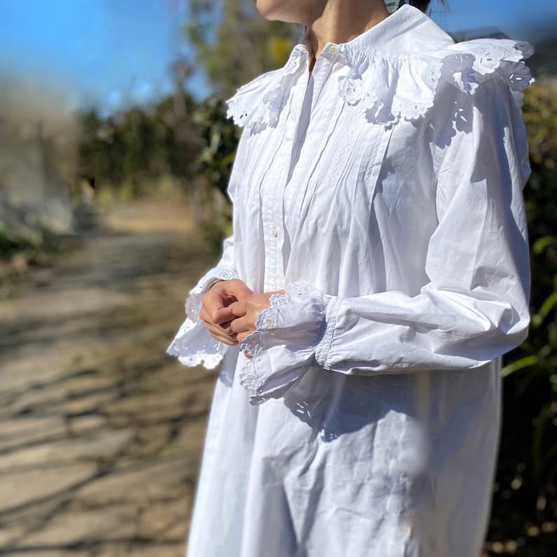 フランスアンティークレースワンピース