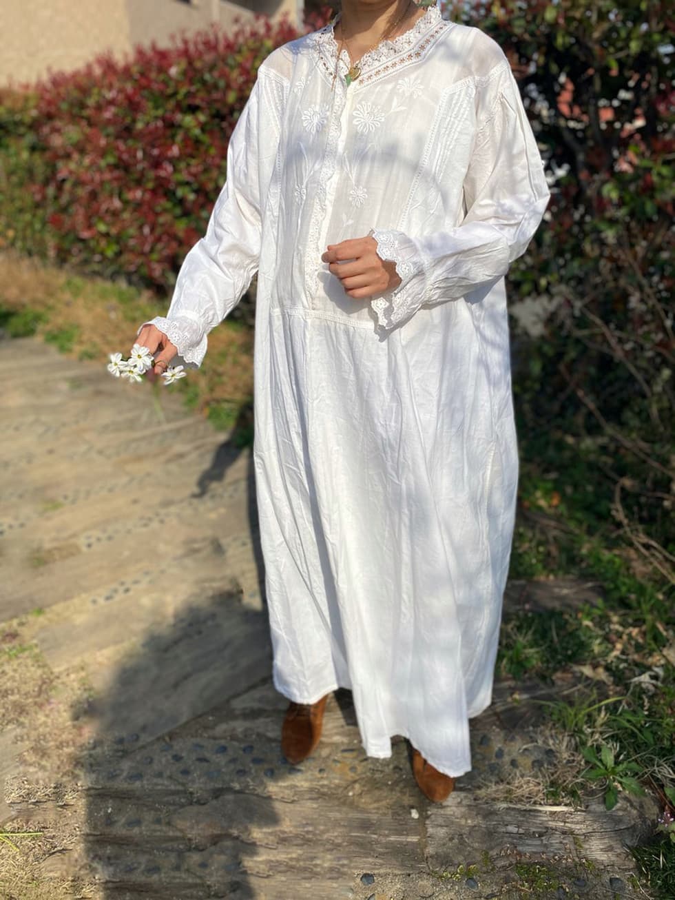 アンティークレースワンピース  アンティークナイトドレス