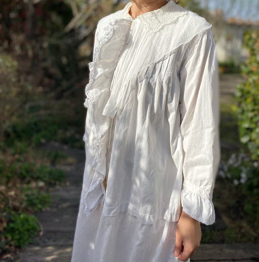 フリル&オーガンジー アンティークレースワンピース 