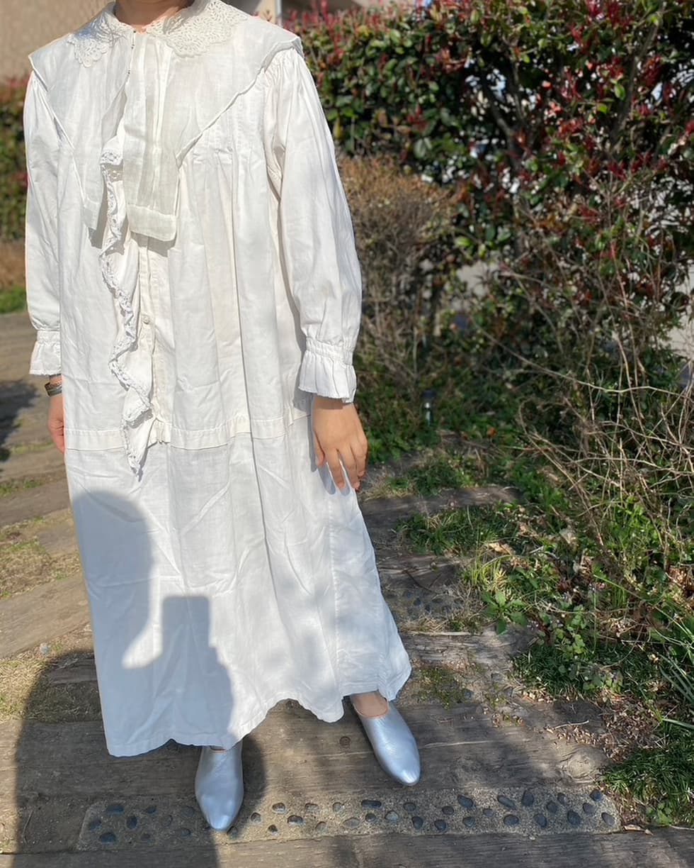 フリル&オーガンジー アンティークレースワンピース 