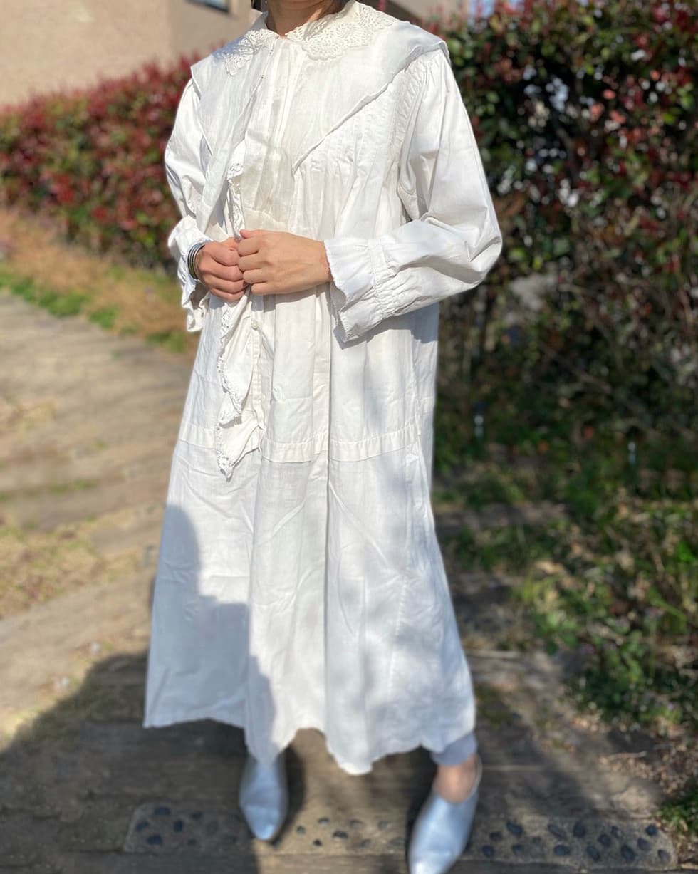 フリル&オーガンジー アンティークレースワンピース 