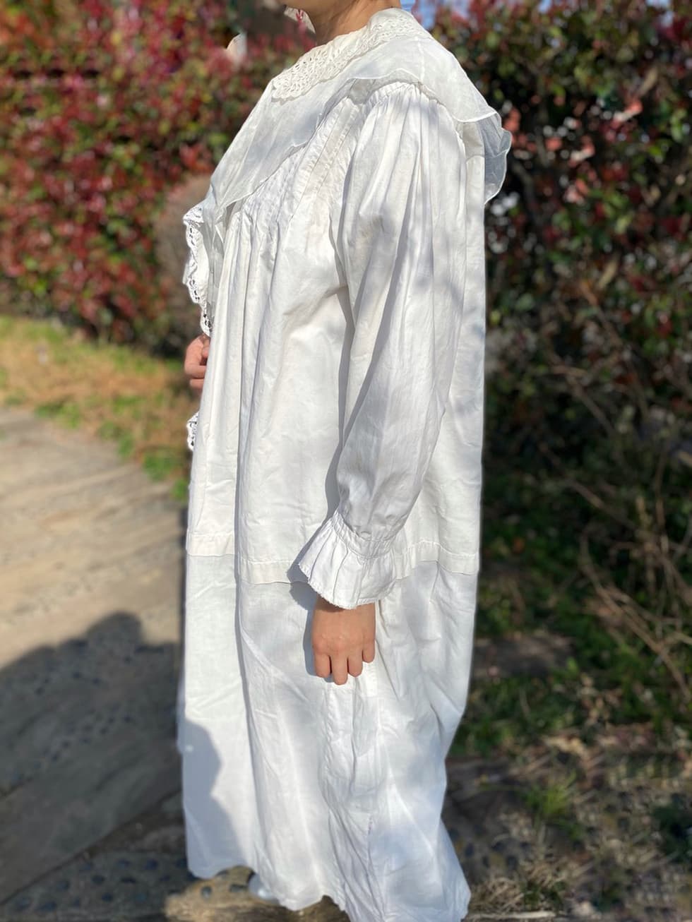 フリル&オーガンジー アンティークレースワンピース 