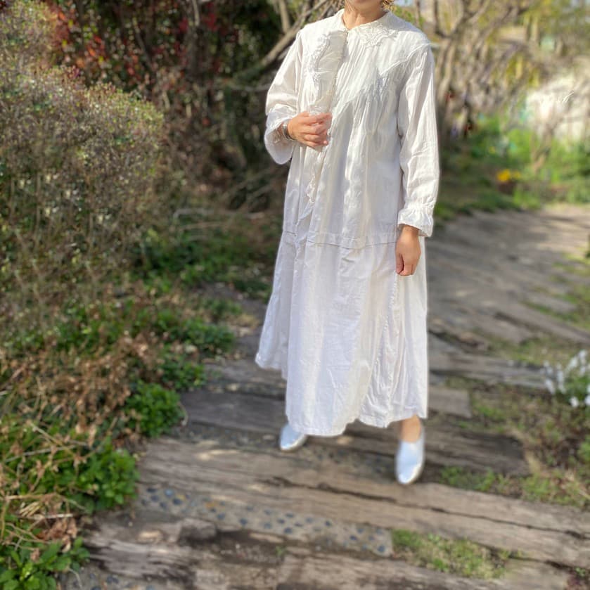 フリル&オーガンジー アンティークレースワンピース 