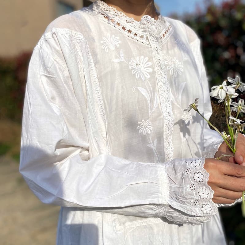 アンティークレースワンピース フラワー