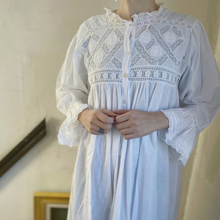 ヴィクトリアンアンティークレースワンピース