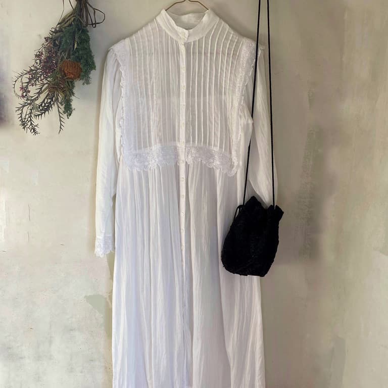 アンティークラッフルマキシワンピース ナイトドレス