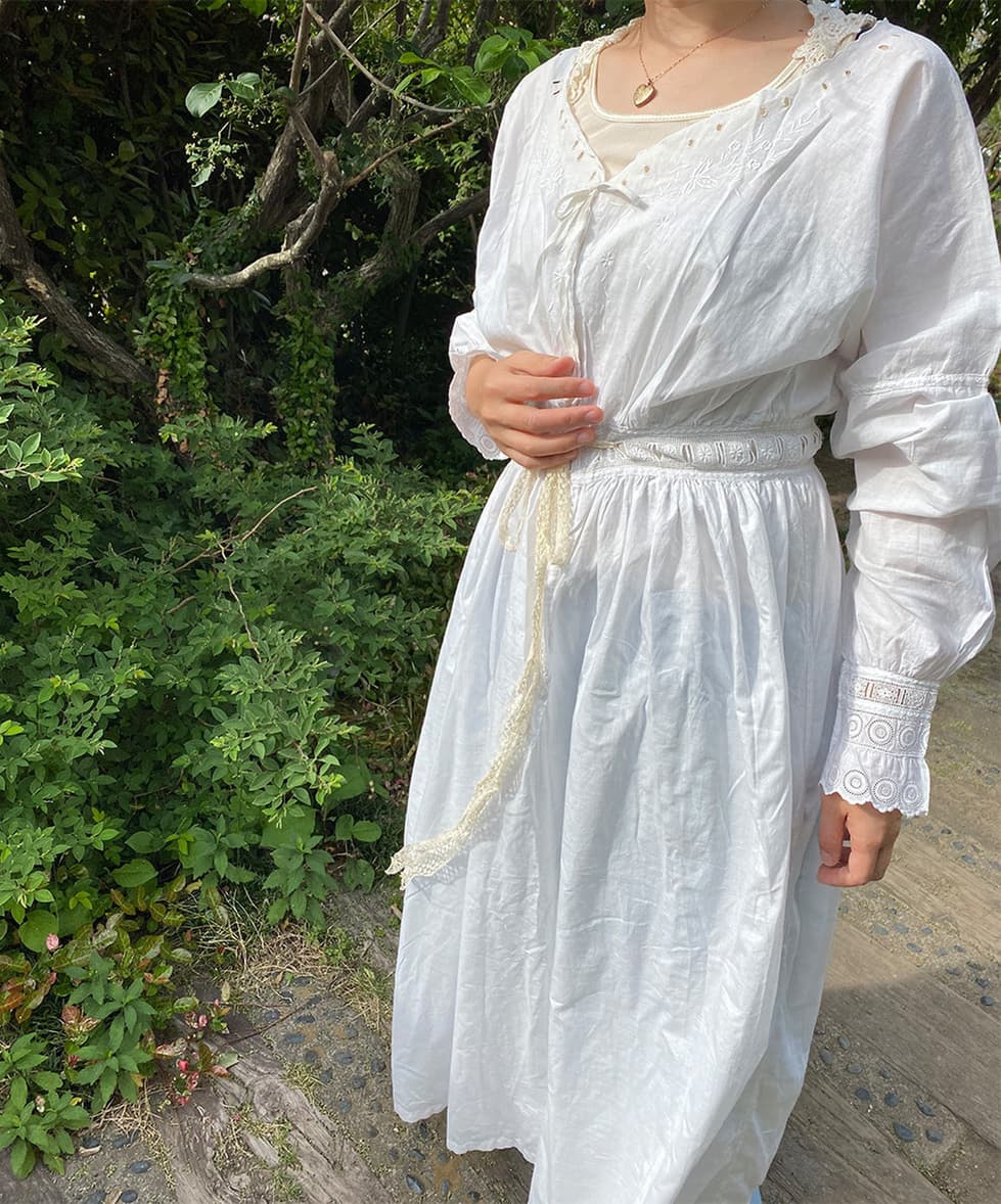 アンティークレースワンピースアンティークナイトドレス