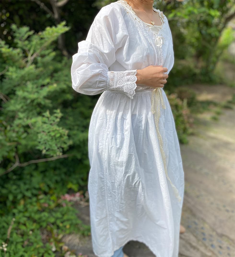 アンティークレースワンピースアンティークナイトドレス