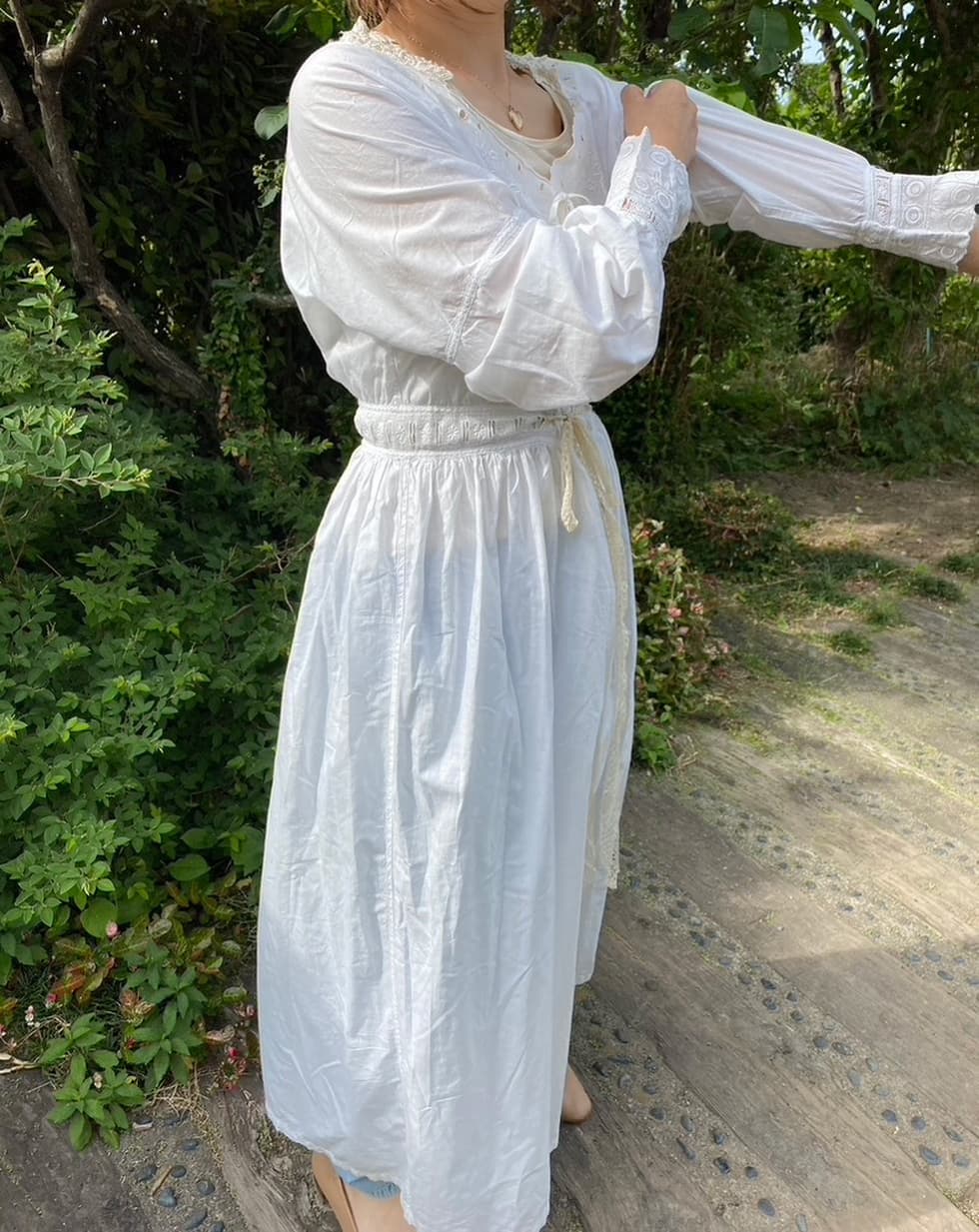 アンティークレースワンピースアンティークナイトドレス