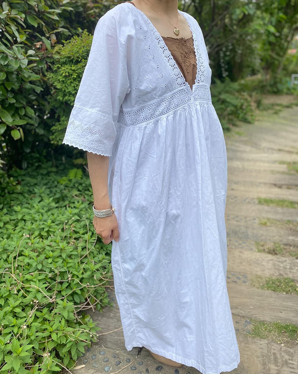 アンティークレースワンピースアンティークナイトドレス