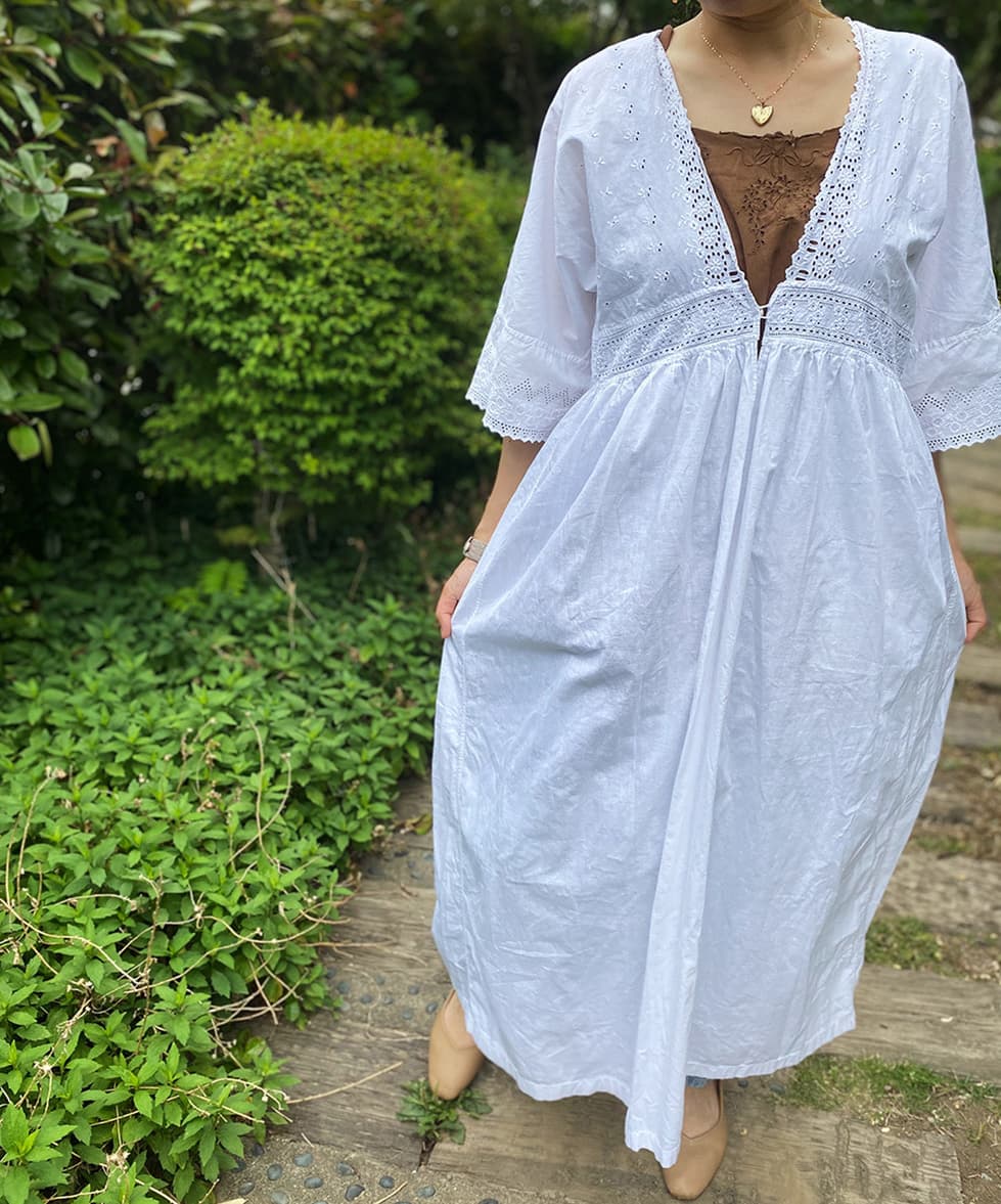 アンティークレースワンピースアンティークナイトドレス