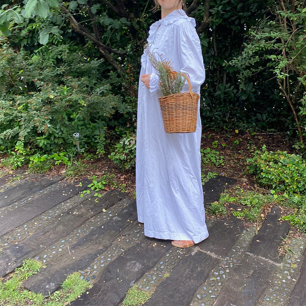 フランスアンティークナイトドレスアンティークレースワンピース