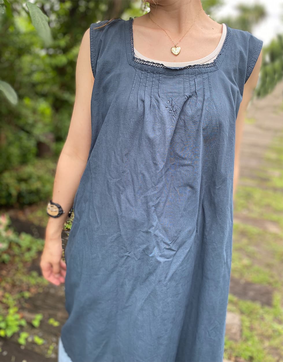 フランスアンティークワンピースナイトドレス