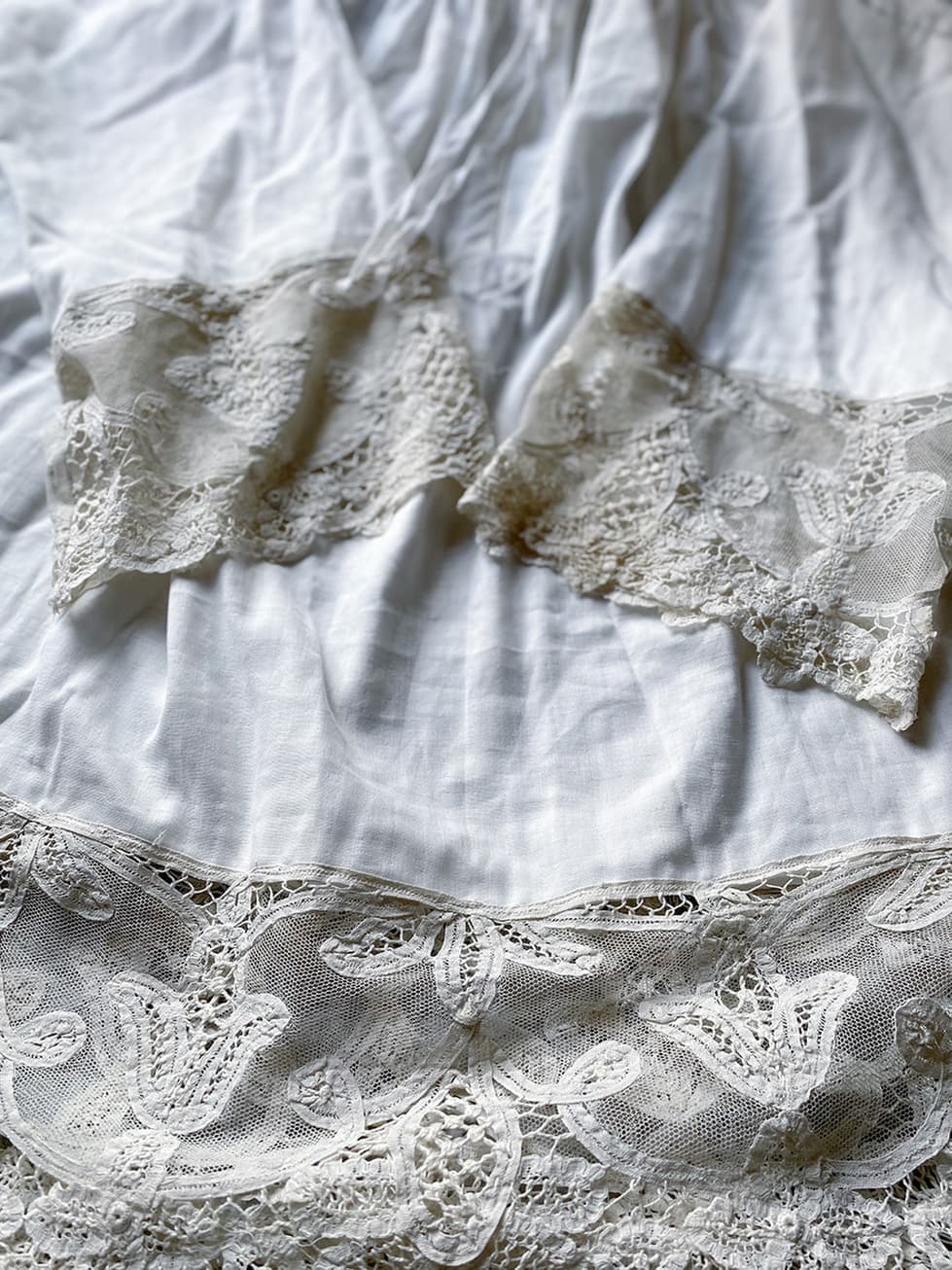 フランスアンティークチャーチスモック