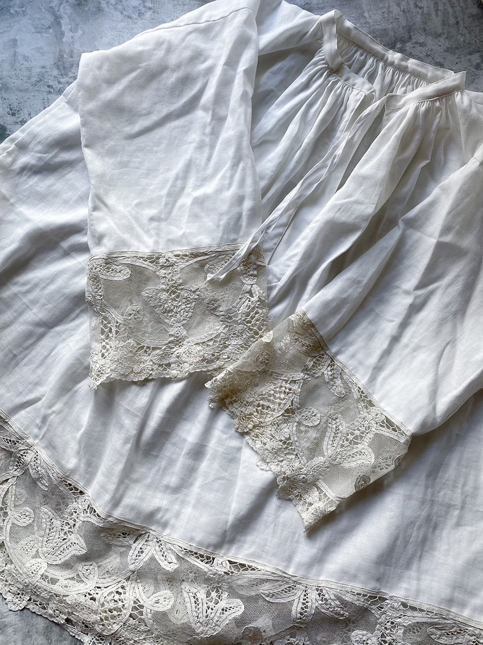 フランスアンティークチャーチスモック