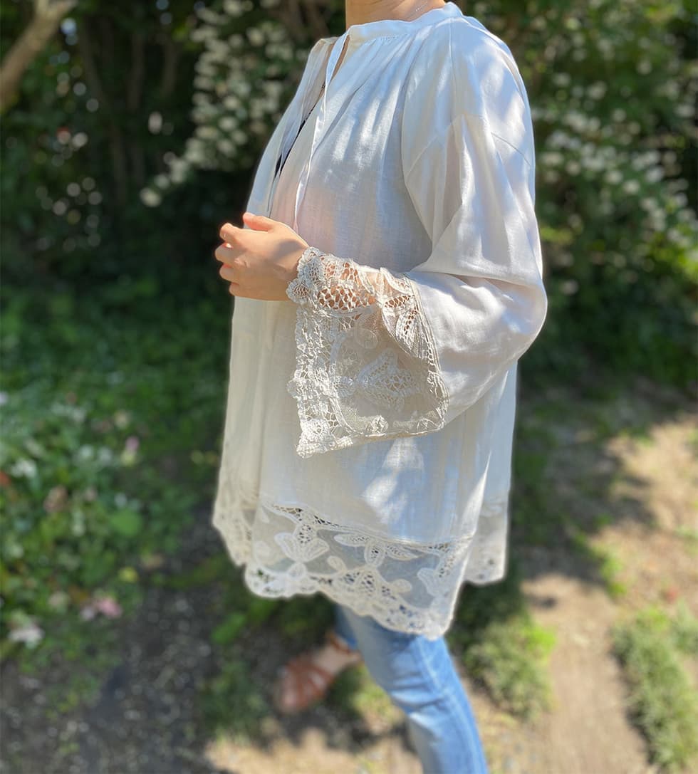 フランスアンティークチャーチスモック