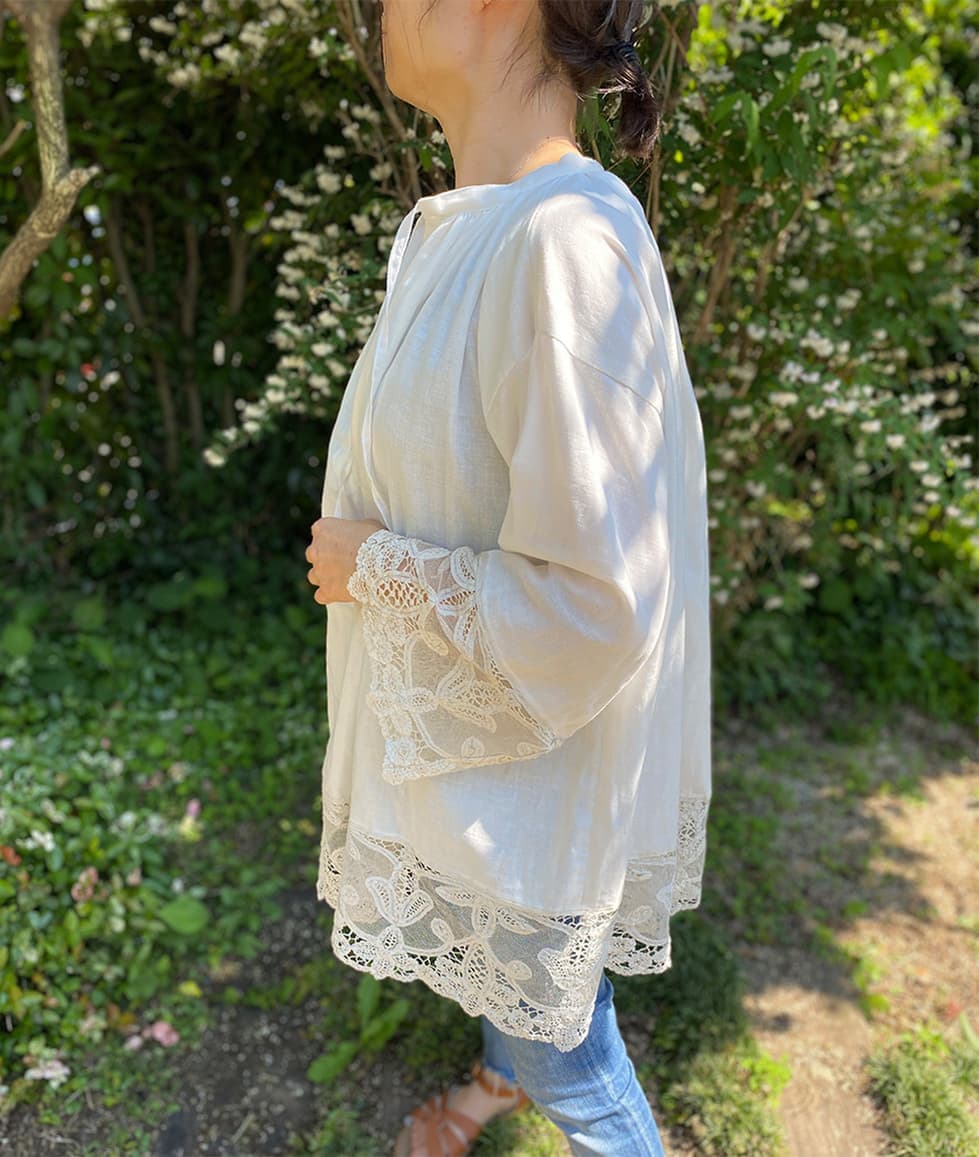 フランスアンティークチャーチスモック