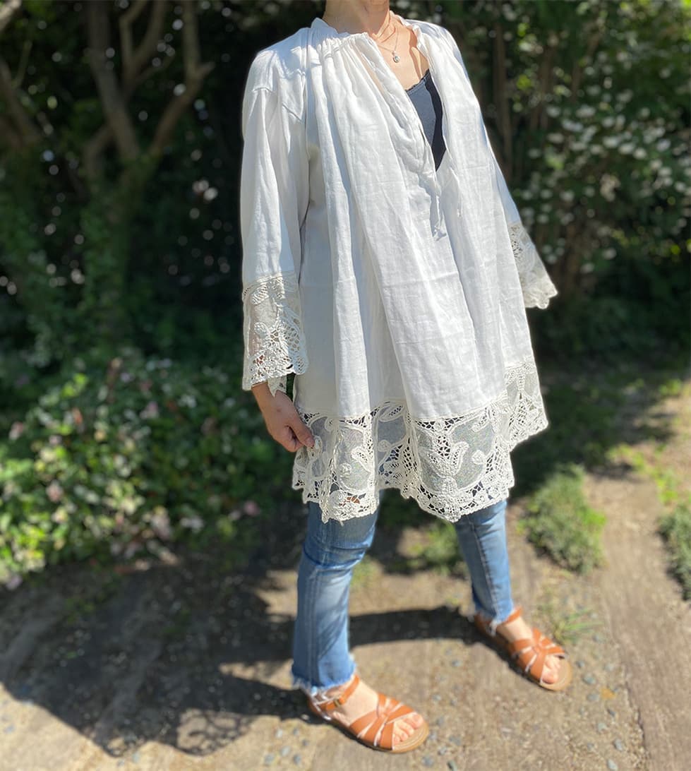 フランスアンティークチャーチスモック