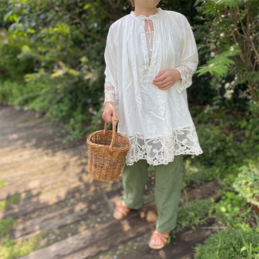 フランスアンティークチャーチスモック