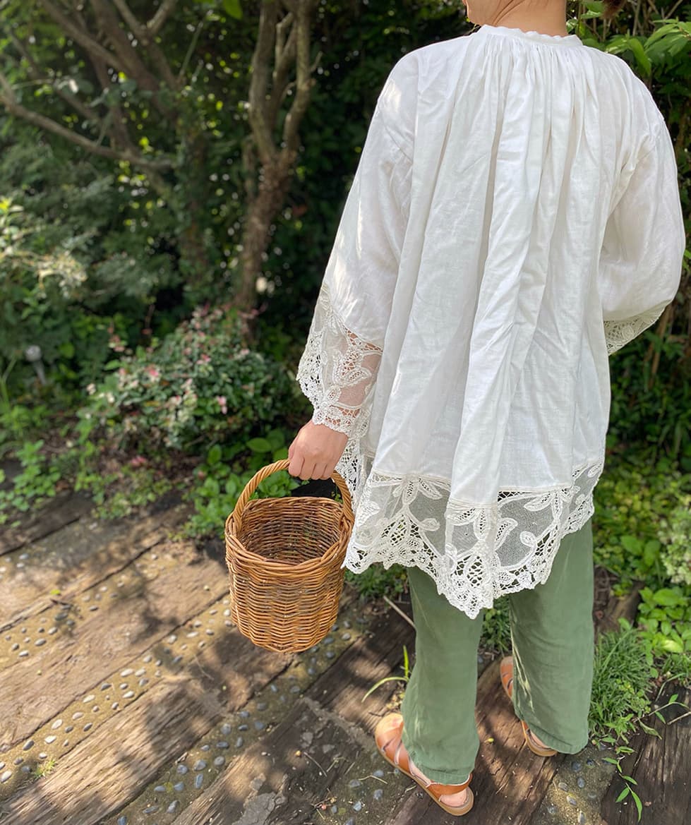 フランスアンティークチャーチスモック