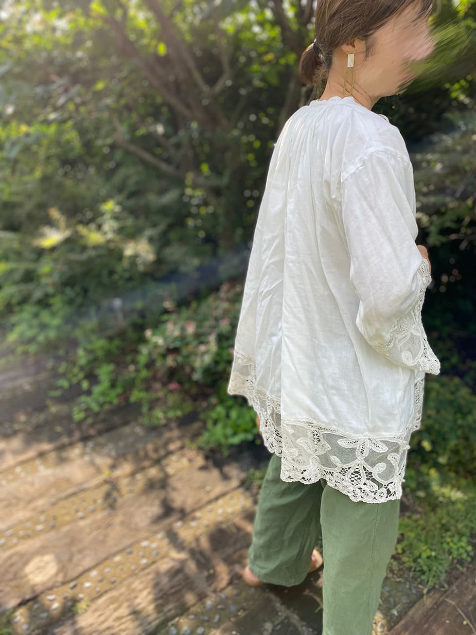 フランスアンティークチャーチスモック